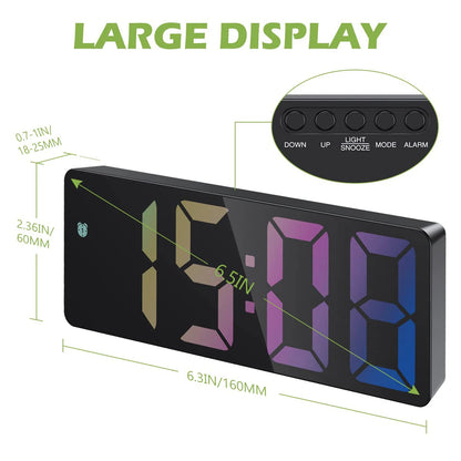 VividWake LED Clock